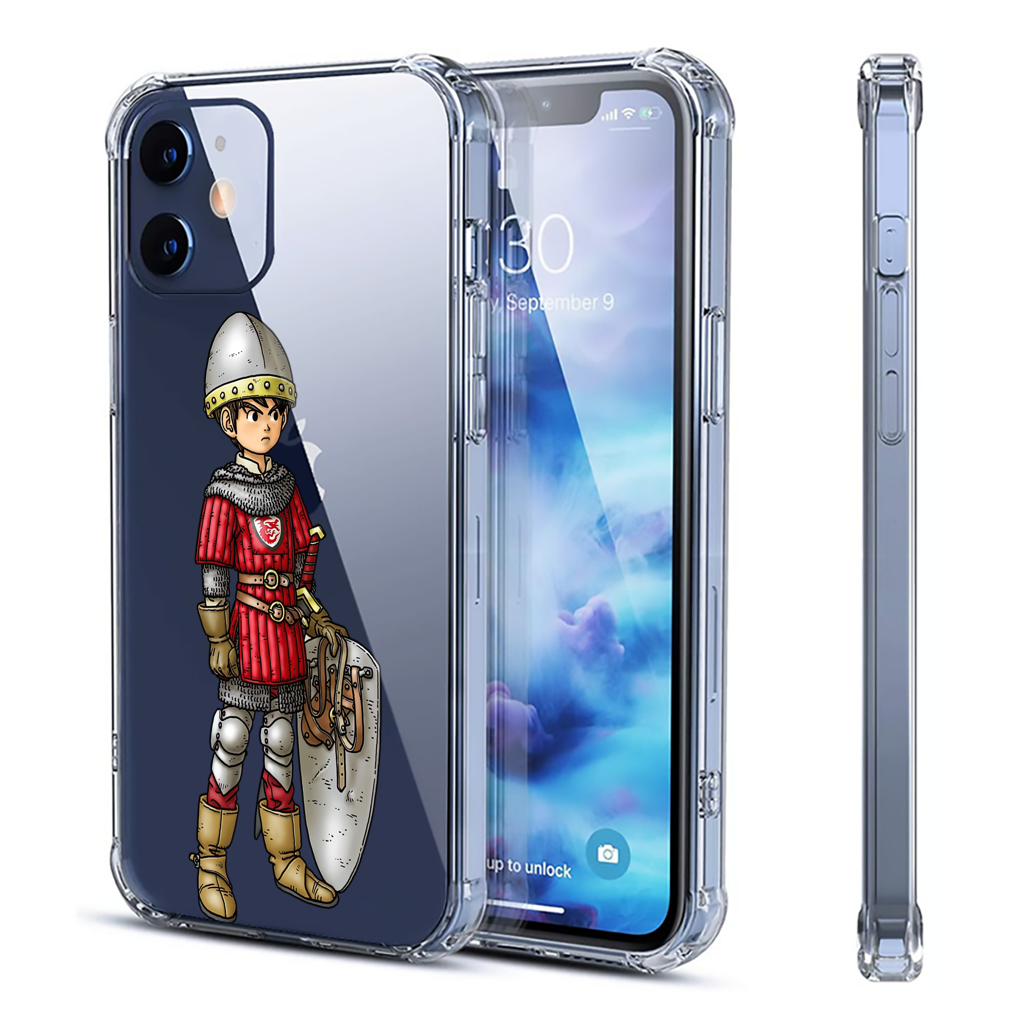 （画像用） ドラゴンクエスト Doragon Kuesuto Dragon Quest 【iPhone 12シリーズ対応】透明スマホケース（クリアソフトケース）